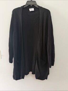 Old Navy Black Open-Front Ribbed Cardigan